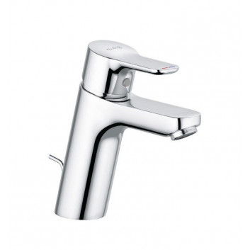 Смеситель для раковины Kludi Pure&Easy Eco Plus, напольный, высота 125mm, набор сливной, хром