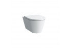 Подвесной унитаз WC Laufen Kartell by Laufen, 54,5x37cm, bezkołnierzowa, штанга закруглённая, белая