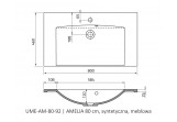 Раковина с тумбой Oristo UNI Amelia, 80x46cm, z переливом, konglomeratowa, белая