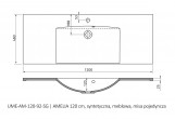 Раковина с тумбой Oristo UNI Amelia, 120x46cm, z переливом, konglomeratowa, белая
