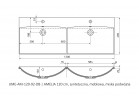Раковина с тумбой двойная Oristo UNI Amelia, 120x46cm, z переливом, konglomeratowa, белая
