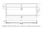Раковина с тумбой Oristo UNI Bold, 120x46cm, z переливом, керамическая, белая