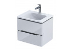 Шкафчик для раковины Oristo Silver UNI, 60cm, dwie szuflady, белый глянец