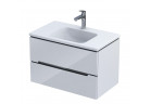 Шкафчик для раковины Oristo Silver UNI, 80cm, dwie szuflady, белый глянец