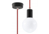 Lampa подвесной Sollux Ligthing Edison, 8cm, E27 1x60W, czarno/белая