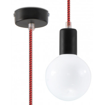 Lampa подвесной Sollux Ligthing Edison, 8cm, E27 1x60W, czarno/белая