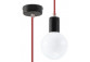 Lampa подвесной Sollux Ligthing Edison, 8cm, E27 1x60W, czarno/белая