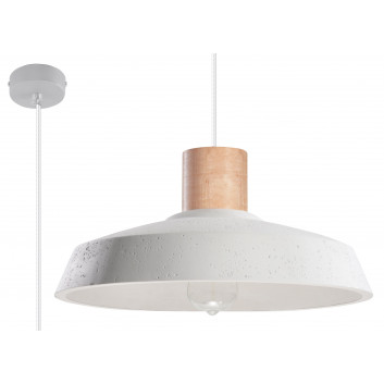 Lampa подвесной Sollux Ligthing Damaso, 28cm, beton, E27 1x60W, серый