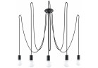 Żyrandol Sollux Ligthing Edison 5, E27 5x60W, чёрный