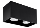Plafon Sollux Ligthing Quad Maxi, 20cm, GU10 2x6W LED, чёрный
