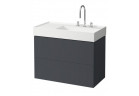 Шкафчик для раковины Kartell by Laufen, 88x45cm, 2 szuflady, łupek