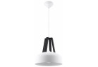 Lampa подвесной Sollux Ligthing Casco, 30cm, E27 1x60W, белый/чёрные дерево