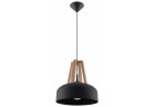 Lampa подвесной Sollux Ligthing Casco, 30cm, E27 1x60W, чёрный/дерево naturalne