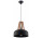 Lampa подвесной Sollux Ligthing Casco, 30cm, E27 1x60W, чёрный/дерево naturalne