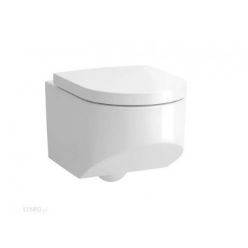 Подвесной унитаз WC Laufen Kartell by Laufen, 54,5x37cm, bezkołnierzowa, штанга закруглённая, белая