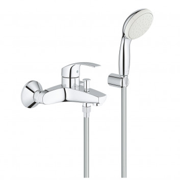 Смеситель для ванны Grohe Eurosmart, скрытая, излив 161mm, с душевым набором, хром