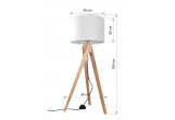 Lampa напольный Sollux Ligthing Legno 1, 35x80cm, 1xE27 60W, naturalne дерево, белый