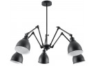 Żyrandol Sollux Ligthing Stark 5, klosz, 80cm, ruchome ramiona, E27 5x60W, чёрный