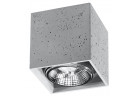 Plafon Sollux Ligthing Valde, 14cm, beton, GU10 1x40W, серый