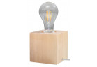 Lampa biurkowa Sollux Ligthing Abel, 10cm, квадратная, E27 1x60W, naturalne дерево