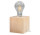 Lampa biurkowa Sollux Ligthing Abel, 10cm, квадратная, E27 1x60W, naturalne дерево
