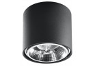 Plafon Sollux Ligthing Tiube, 12cm, круглый, GU10 1x40W, чёрный