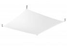 Plafon Sollux Ligthing Luna 4, 140x140cm, G13 6x18 W, белый/хром