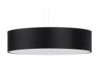 Żyrandol Sollux Ligthing Skala 50, круглый, 50x50cm, E27 5x60W, чёрный/белый