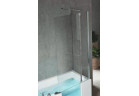 Шторки на ванну Iris Comby 2 80x150 cm, вариант правосторонний, profil хром, стекло бесцветное mocowany do ściany (2 elementy) + Fixe 75