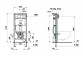 Инсталляция скрытого монтажа Laufen LIS CW2, do toalet myjących, 112cm, ze zbiornikiem, spłukiwanie 6/3 l