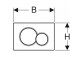 Кнопка uruchamiający Geberit Sigma20, do spłukiwania dwudzielnego, чёрный/чёрный мат.