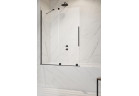 Шторки на ванну Radaway Furo Black PND II 180, левый, стекло бесцветное, 180x150cm, przesuwny, profil чёрный