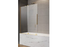 Шторки на ванну Radaway Furo Gold PND II 130, левый, стекло бесцветное, 130x150cm, przesuwny, profil золотой