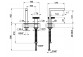 Смеситель для раковины Gessi Anello, напольный, высота 318mm, излив 174mm, без пробки, хром