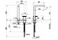 Смеситель для раковины Gessi Anello, напольный, высота 318mm, излив 174mm, без пробки, хром