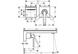 Смеситель для раковины Axor MyEdition, скрытая, излив 221mm, без панели, хром