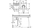 Смеситель для раковины Axor MyEdition, скрытая, излив 221mm, без панели, хром