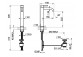 Смеситель для раковины Gessi Trame, напольный, высота 305mm, короткая излив, клапан automatyczny, хромированная сталь
