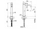 Смеситель для раковины Gessi Trame, напольный, высота 305mm, długa излив, клапан automatyczny, хромированная сталь