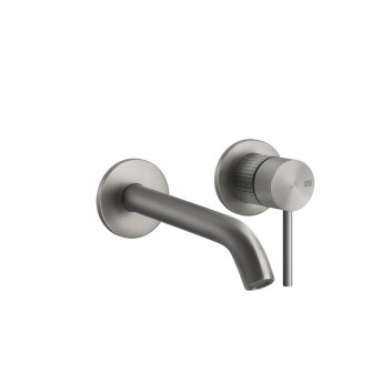 Смеситель для раковины Gessi Meccanica, скрытая, на 2 отверстия короткая излив, хромированная сталь