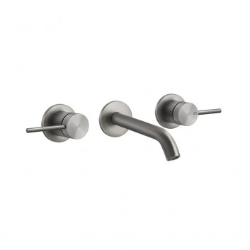 Смеситель для раковины Gessi Intreccio, скрытая, на 3 отверстия, короткая излив, хромированная сталь