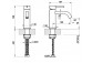 Смеситель для раковины Gessi Cesello, напольный, высота 159mm, клапан automatyczny, хромированная сталь