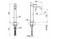Смеситель для раковины Gessi Cesello, напольный, высота 305mm, długa излив, клапан automatyczny, хромированная сталь