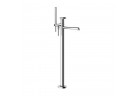 Смеситель для ванны напольный Gessi Anello, 2 выходы wody, душевой набор, Brass Brushed PVD