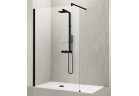 Кабина typu walk-in пристенная Novellini Kuadra H Black, 107-110 cm profil чёрный мат., стекло прозрачное