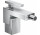 Смеситель для биде Axor Edge, напольный, высота 136mm, szlif diamentowy, набор сливной, хром