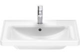 Раковина подвесная/с тумбой Duravit D-Neo, 65x48cm, z переливом, отверстие под смеситель, белая