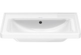 Раковина подвесная/с тумбой Duravit D-Neo, 65x48cm, z переливом, без отверстия под смеситель, белая