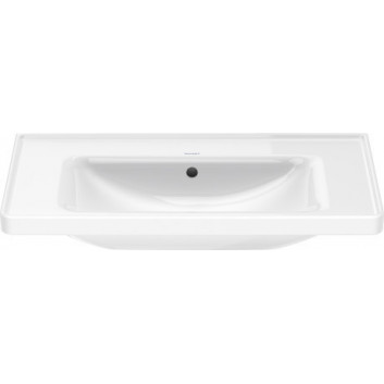 Раковина подвесная/с тумбой Duravit D-Neo, 80x48cm, z переливом, отверстие под смеситель, белая