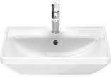 Раковина подвесная Duravit D-Neo, 55x44cm, z переливом, отверстие под смеситель, белая